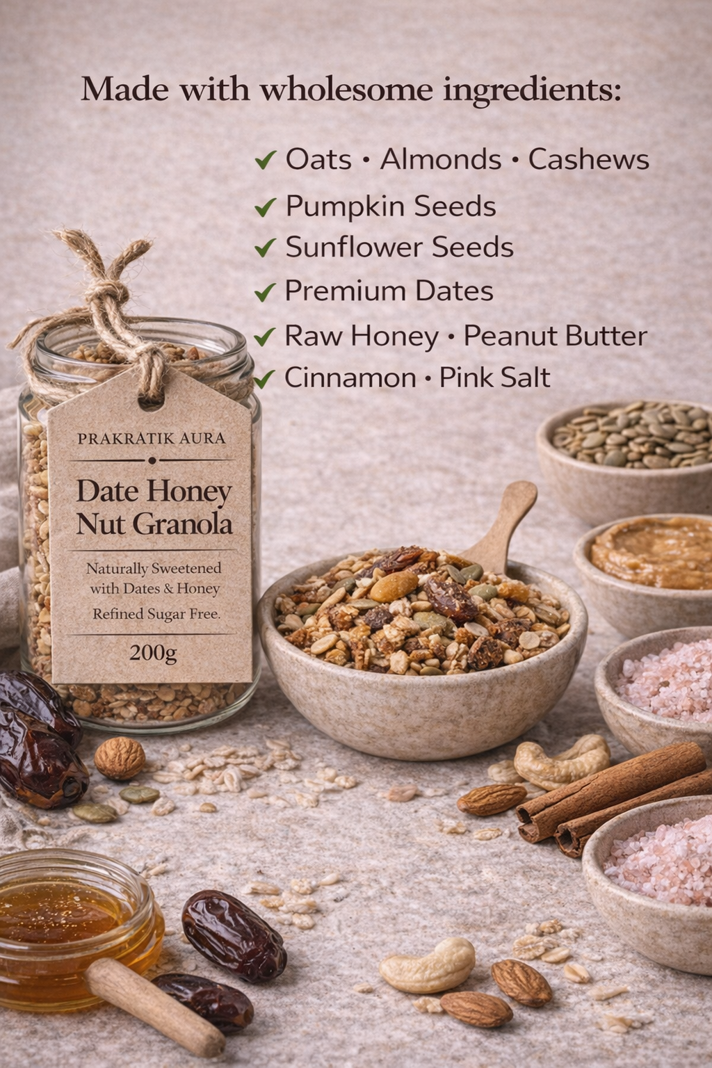 Date Honey Nut Granola (Freshly Made | Pre-Order Only)