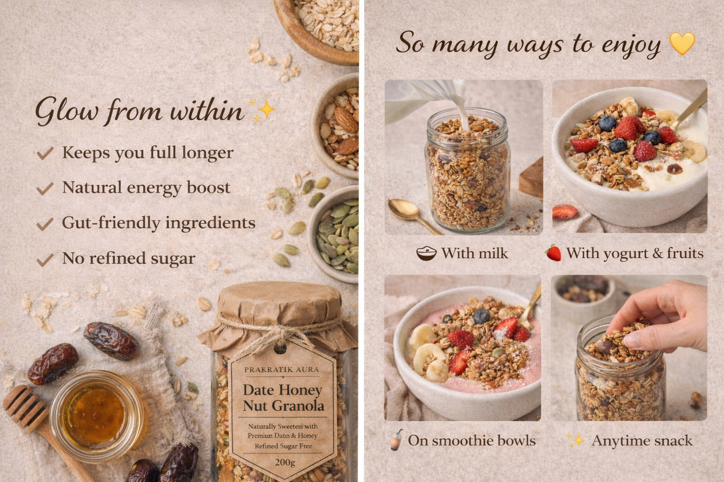 Date Honey Nut Granola (Freshly Made | Pre-Order Only)